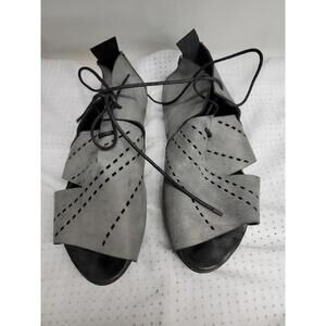 TRIPPEN Bits Leather lace-up sandals Asymmetrical Slit on Outside 38/US 7